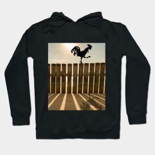 Rooster on the fence Hoodie